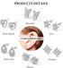 6 Pairs Earrings Set, Hypoallergenic Cubic Zirconia Stud, 925 Sterling Silver Simulated, 9-12 mm, Diamond Pearl Earrings, Jewelry Gif...