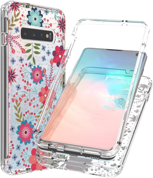 Case for Galaxy S10 Case, for Samsung S10 (Not fit S10 5G) Clear Case, Soft TPU 360 Full Body Shockproof Hybrid Bumper Crystal Clear Phone Case Co...