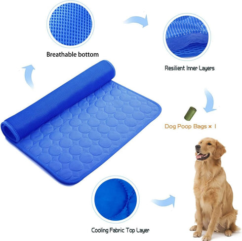 MICROCOSMOS Summer Cooling Mat & Sleeping Pad- Water Absorption Top, Materials Safe, Easy Carry, EZ Clean. Keep Cooling for Pets, Kids and Adults....