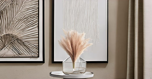 UiiziC Faux Pampas Grass Dried Fluffy Artificial 6pcs 35" Ascendant Grass for Vase Fillers Wedding Party Bouquets Home Hotel Centerpieces Decor (B...