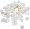 60PCS White Genuine Mother of Pearl Buttons Set, Natural Shell Buttons for DIY Sewing Crafts, Clothes, Blazer, Shirts, Suits (12.5mm/15mm/18mm/20m...