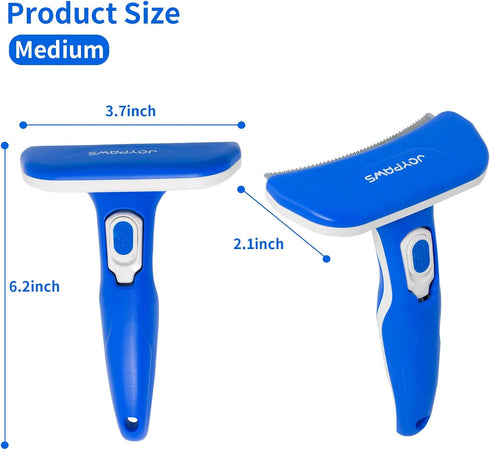 Upgraded Pet Self Cleaning Curved Deshedding Tool, Effectively Reduces Shedding by Up to 95%, Professional Grooming Brush for Small or Medium Dogs...