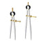 2 PCS Adjustable Lockable Spring Wing Divider Calipers, 6 Inch and 8 Inch Steel Leather Compass Creaser, Drafting Compass Tool for Woodworking, Me...