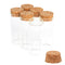 6PCS 30ml Glass Test Tubes with Cork Stoppers, 30 x 70mm Liquid Sample Vial, Clear Flat Test Tubes for Bath Salt, Candy Storage, Scientific Experi...