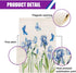 Blue Floral Garden Flag 12.5x18 Inch Vertical Double Sided Rustic Farmhouse Decor Iris Flowers with Butterfly Spring Seasonal Holiday Small Yard F...
