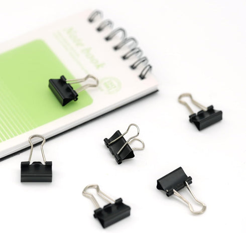 64Pcs Mini Binder Clips, 0.5 inch(13mm), Paper Clamps Micro Size for Office Supplies, Black...