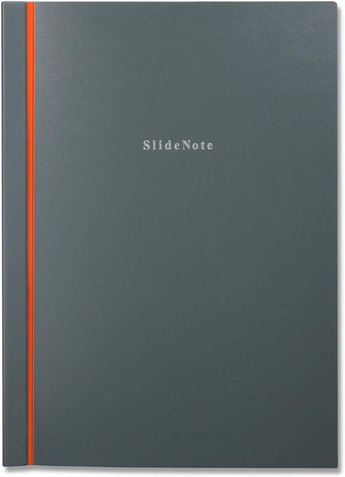 SlideNote made in Tokyo, Japan 2 Functions of Files and Notebooks One-Touch Mechanism Holeless Paper A4 Size Revolutionary Stationery (Blue Gray)...