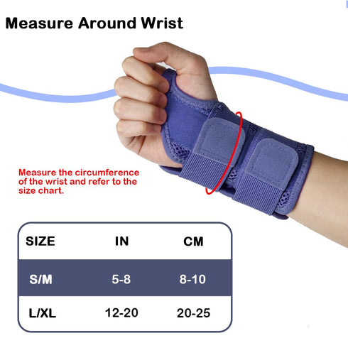 NuCamper Wrist Brace Carpal Tunnel Right Left Hand for Men and Women, Night Wrist Sleep Supports Splints Arm Stabilizer with Compression Sleeve Ad...