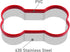 Bone Cookie Cutters Set for dog treats, 3 Piece Dog Bone Biscuit Cutters Set with Red Environmental PVC for Baking...