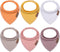 Baby Bandana Drool Bibs 6-Pack Made with 100% Organic Cotton, Absorbent and Soft Unisex (6 Pink Girl)...