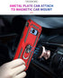 Military Grade Drop Impact for Samsung Galaxy S8 Plus Case 6.2 inch 360 Metal Rotating Ring Kickstand Holder Built-in Magnetic Car Mount Armor for...