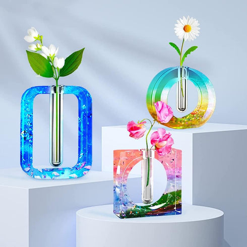 9Pcs Clear Test Tubes for Plant Propagation Station Hydroponic/Flowers for Home Office Desktop Decoration(Test Tube)...
