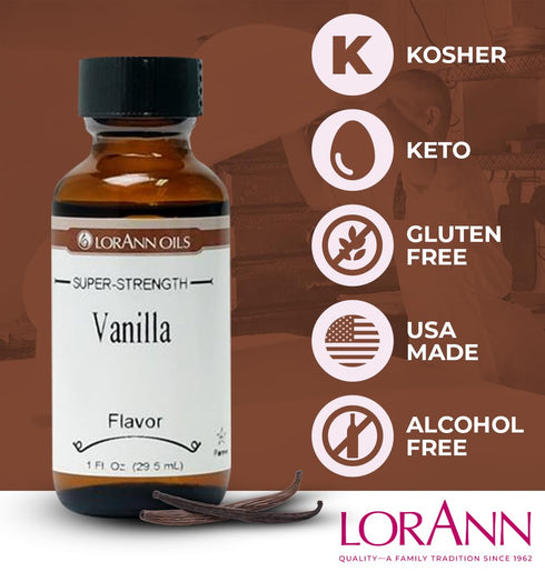 LorAnn Oils Super Strength Flavoring - Used For Candy Making, Flavoring Extracts, Baking, Hard Candy, and Flavor Oils - Bold, Natural Flavors 4X S...