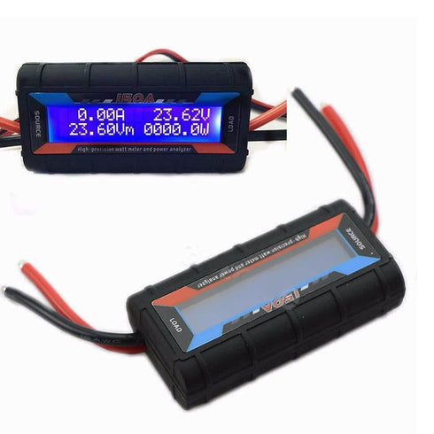150A RC Watt Meter Analyzer High Precision with Backlight Digital LCD Screen for voltage (V) current (A) Power (W) Charge(Ah) and Energy (Wh) Meas...