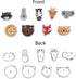 50Pcs Animal Wooden Buttons Cute 2 Holes Mixed Cartoon Wood Button for Sewing Art Craft, DIY Crafts, Scrapbooking, Sewing, Cardmaking...