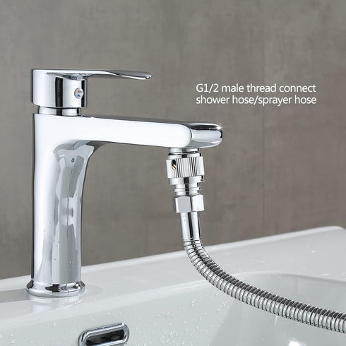 Sink Faucet Quick Connector,Faucet Adapter for Sink Connection Shower Hose/Garden Hose/Portable Washing Machine,Pet Bathing?Chrome....