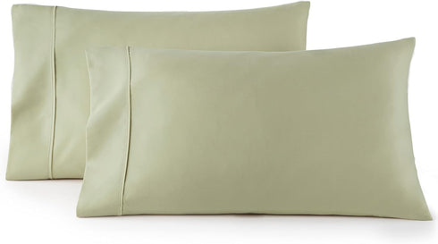 HC Collection Pillow Cases Standard Size/Queen Size Set of 2- Microfiber, Extra Soft Pillowcases - Easy Care & Machine Washable - Sage...