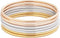 Edforce Stainless Steel Glossy Thin Round Bangle Bracelet Set for Women, Set of 7...