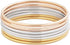 Edforce Stainless Steel Glossy Thin Round Bangle Bracelet Set for Women, Set of 7...