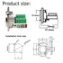 5PCS RJ45 Panel Mount Screw Terminal Adapter, RJ45/8P8C Panel Mount Connector,D-Type RJ45 Female Solderless Terminal Cat5E Ethernet Extender...