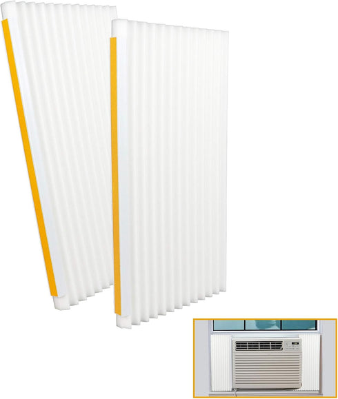 LBG Products Window Air Conditioner Foam Insulation Panels, AC Side Insulating Panel Kit, 2 Pack,White Beige, 17in High x 9in Wide x 7/8in Thick...