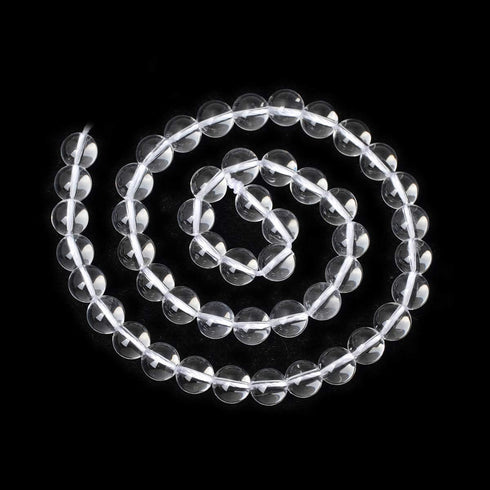 45PCS 8mm Natural Clear White Crystal Quartz Round Loose Beads Crystal Energy Stone for Jewelry Making 1 Strand 15"...