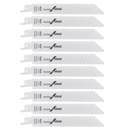 10PCS S922EF Reciprocating Saw Blades Metal 18TPI 150mm BIM Sabre Saw Blades for Cutting Metal 1.4mm Tooth Pitch Power Tool Accessories...