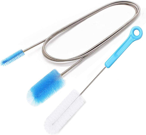 CPAP Tube Cleaning Brush - Flexible Stainless (6 Feet) Plus Handy Brush (10 Inches) fits Standard 22mm Diameter Tubing...