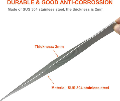 Extra Long Tweezers, Aquascape Tools, 18.9 inch Fecsam Aquarium Stainless Steel Large Feeding Tongs for Fish Tank, Terrarium?Aquascaping, Reptile ...