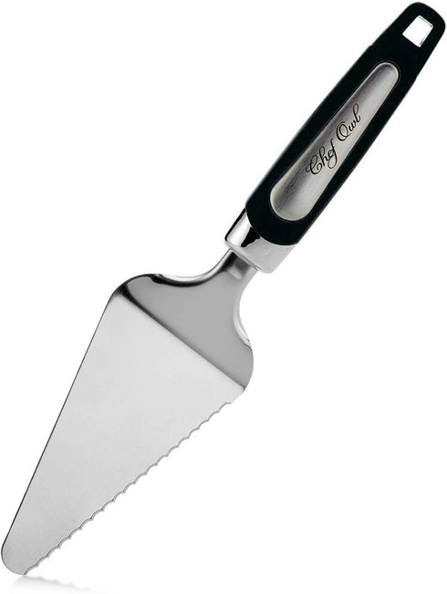 Professional Pie Server Set - 100% STAINLESS STEEL - Set Includes Cutting Spatula with Serving Knife - Perfect for Serving Cake, Pizza, Pies, Dess...
