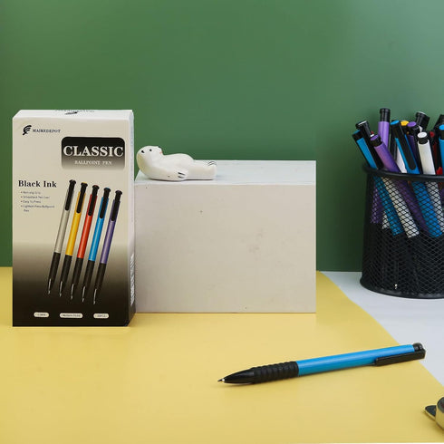 30 Pack Ballpoint Pens,Medium Point 1mm Pen Retractable Pens Smooth Writing Pens Black Ink Journaling Pens, Aesthetic Gift School Office Supplies ...