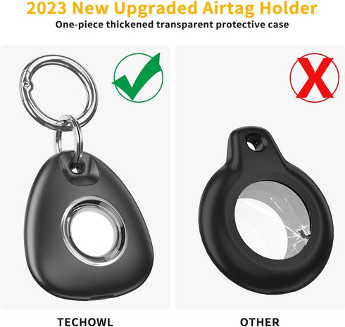 IPX8 Waterproof Airtag Holder - 4 Pack Airtag Keychain Case with Full-Body Protection - Portable and Upgraded (4 Colours)...