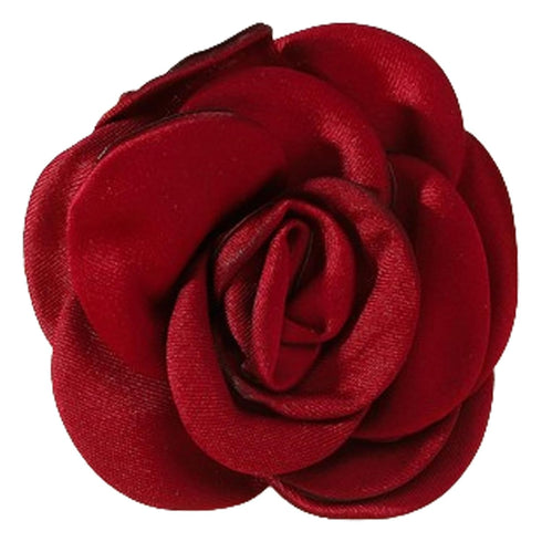 Dainty Satin Fabric Rose Flower Brooches Lapel Pins for Women,Vintage Elegant Silk Camellia Flower Safety Brooch Hair Clip Pins Shawl Clips Clothe...