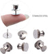 Aylifu Tie Tacks and Clutch Backs Set, 30 Pieces Tie Tacks Blank Pins (10 mm in Diameter) with 30 Pieces Locking Pin Backs Pin Keepers Locking Cla...