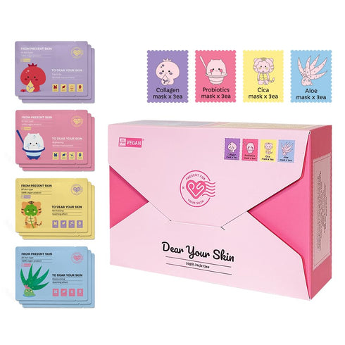 Vegan Sheet Mask 12 Combo (Pack of 12), Korean Facial Mask Sheet Skincare, Moisturizing, Soothing, Anti-aging, Regenerating Facial mask, Beauty Ma...