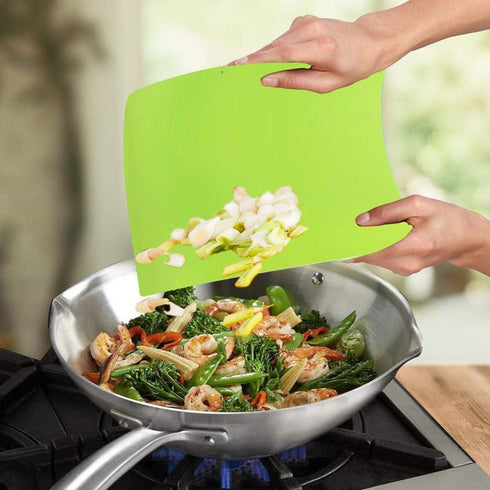Durable Plastic Cutting Board Set, Chopping Board Plastic, for Vegetable Meat or Cheese | Dishwasher Safe | Pair of MD Protective Gloves...