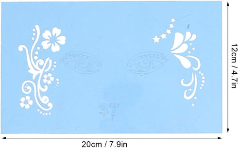 12 Pieces Face Painting Template, Reusable Face Paint Makeup Stencils Body Painting Template for Kids Adult, Suitable for Birthday Halloween Chris...