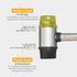 BOOSDEN Double-Faced Soft Hammer Mallet, Rubber Hammer, Soft Hammer for Home Decoration Installation Hand Tool, 25mm...