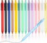 AUAUY Retractable Gel Pens, 15PCS Cute Retractable Quick Dry Gel Ink Pen, Cute Pens 0.5mm Medium Point Black Ink Quick Drying for Writing Drawing ...