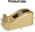 Buqoo Gold Desk Tape Dispenser 1-Inch Core Roller Tape Holder Cute Desktop Tape Cutter for School, Office Supplies (GT-1)...