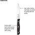 Farberware Full-Tang Triple-Riveted 8-Piece Steak Knife Set, High-Carbon Stainless Steel, Razor-Sharp Knives with Ergonomic Handle, Kitchen Knives...