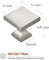 Home Expert 5 Pack Cabinet Knobs Kitchen Cabinet Knobs Silver Knobs for Dresser Drawers Brushed Kitchen Hardware for Cabinets Square Drawer Pulls...