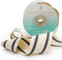 CT CRAFT LLC Ivory Cotton Black Stripes Ribbon 1.5" x 10 Yards for Home Décor Gift Present Wrapping DIY Crafts Birthday Wedding Bouquet Christmas...