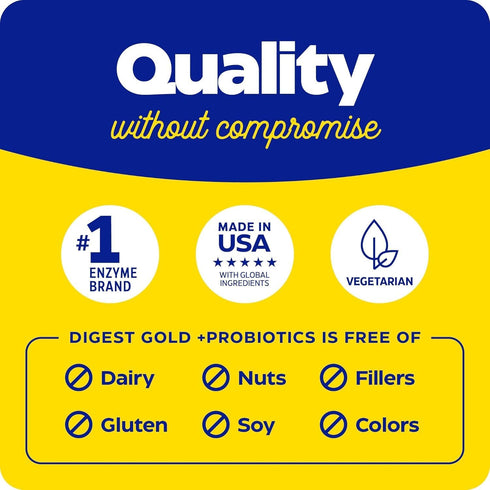 Enzymedica Digest Gold + Probiotics, 2-in-1 Formula for Gut Health, Digestive Enzymes & 1.5 Billion Active Probiotic Cultures, 45 Count...