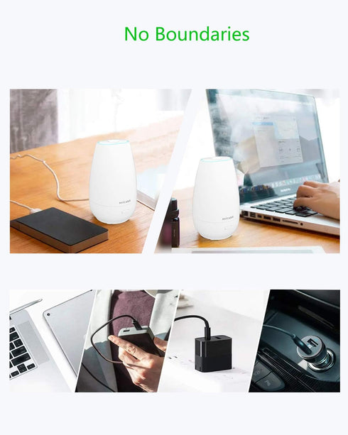 SOICARE Car Diffuser (2nd Generation), Small Portable Car Essential Oil Diffuser with Built-in USB Cable, Mini Aromatherapy Air Scent Humidifier D...