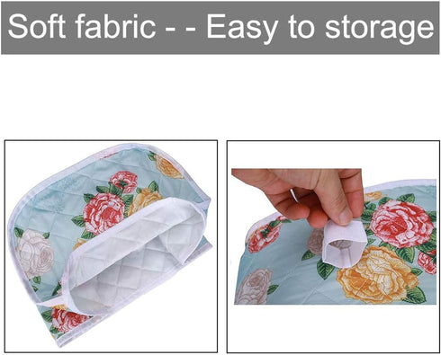 Toaster Cover 2 Slice,Quilted Toaster Covers Bread Maker Cover,Kitchen Small Appliance Covers,Microwave Toaster Oven Cover for Most Standard 2 Sli...