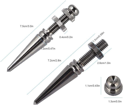 4 Pairs Speaker Base Pad,Pure Copper Shockproof Speaker Foot Spike Subwoofer Base Pad Stand Foot...