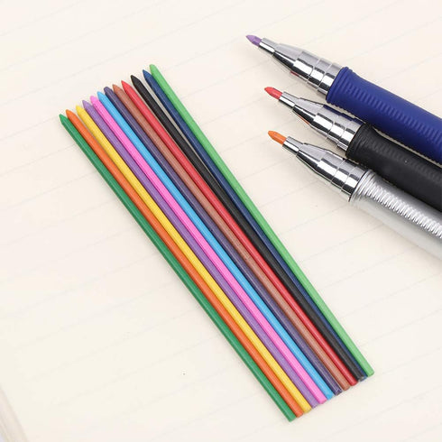 5pcs 2.0 mm Mechanical Pencil Lead Holder Set, 3pcs Automatic Pencils and 2 Cases Lead Refills (Color & Black) for Draft Drawing Writing Crafting ...
