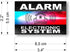 Alarm deterrent stickers - System Electronic - Police Beacon - Pack of 12 - Dimensions 8.5 x 5.5 cm, Black, Red, Blue and White...
