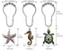 Molika Shower Curtain Hooks Rings - Rustproof Metal Curtain Hangers?Starfish Seahorse Turtle Decorative Bath Room Animal Accessories Set - Creativ...
